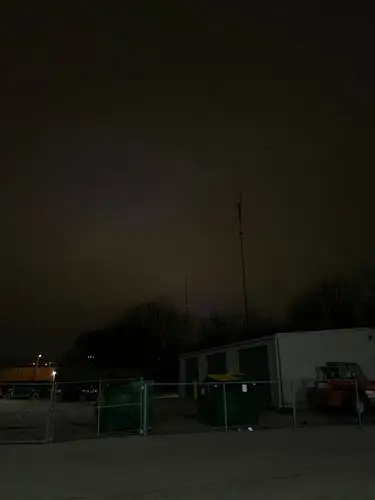Eerie calm under the night sky.